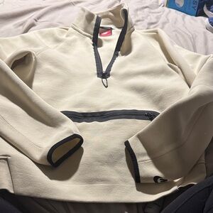 Nike Tech Beige and Black Half-Zip Pullover